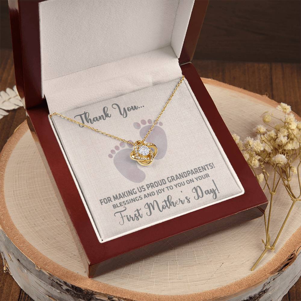 First Mothers Day Necklace Love Knot Necklace