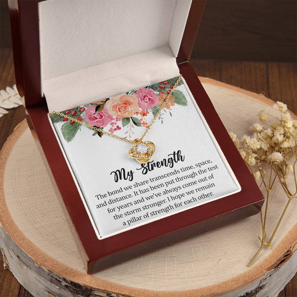 Long Distance Relationship Gift Gift For Girlfriend 1 Year Anniversary Gift For Girlfriend Necklace Jewelry With Message Card  Love Knot Necklace
