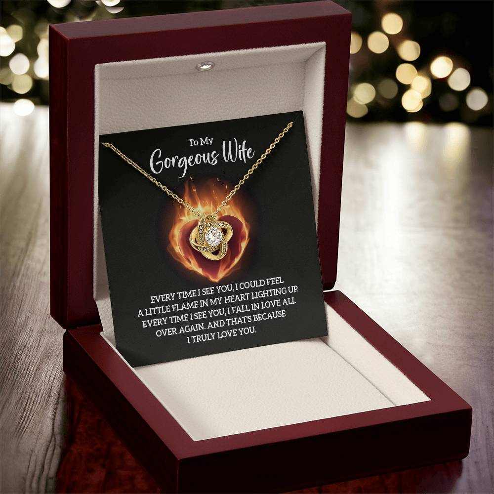 To My Wife Necklace Anniversary Gift For Wife Gift For Wife Wife Necklace Wife Birthday Gift Valentines Day Gift For Wife Love Knot Necklace