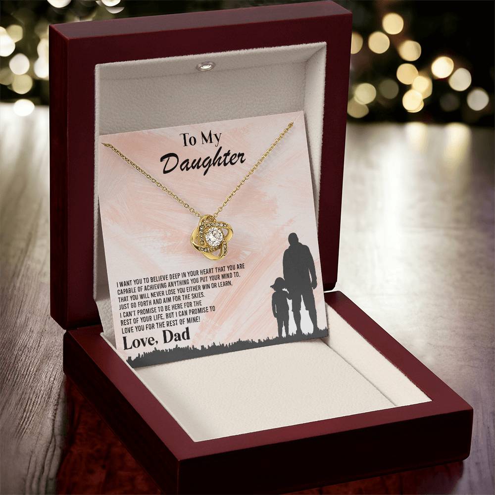 I Want You To Believe Deep In Your Heart ❤️ Love Knot Necklace