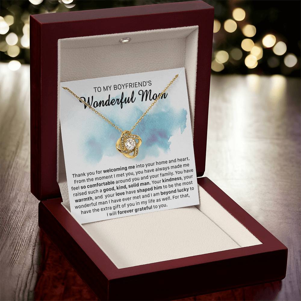 Gift For Boyfriend's Mom Comfortable Solid Man Love Knot Necklace Love Knot Necklace
