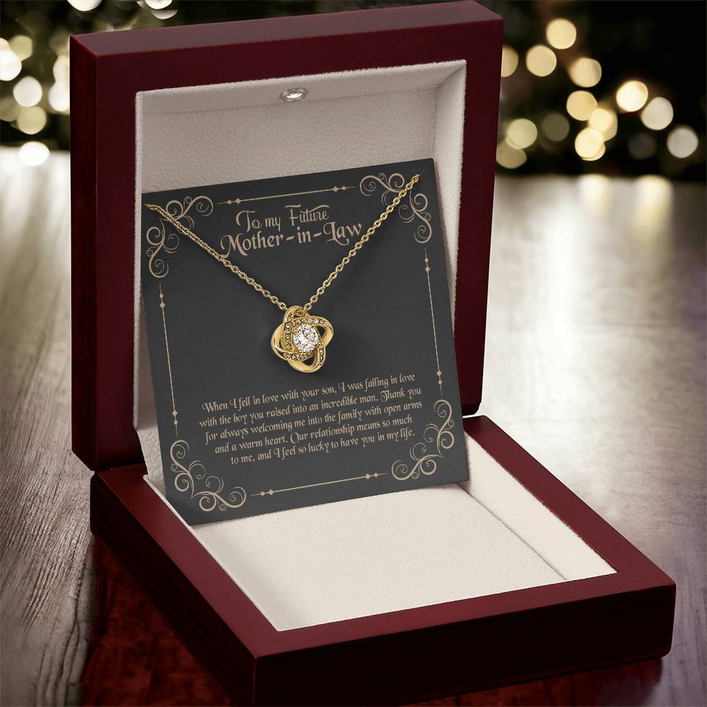 To My Future Mother In Law Love Knot Necklace
