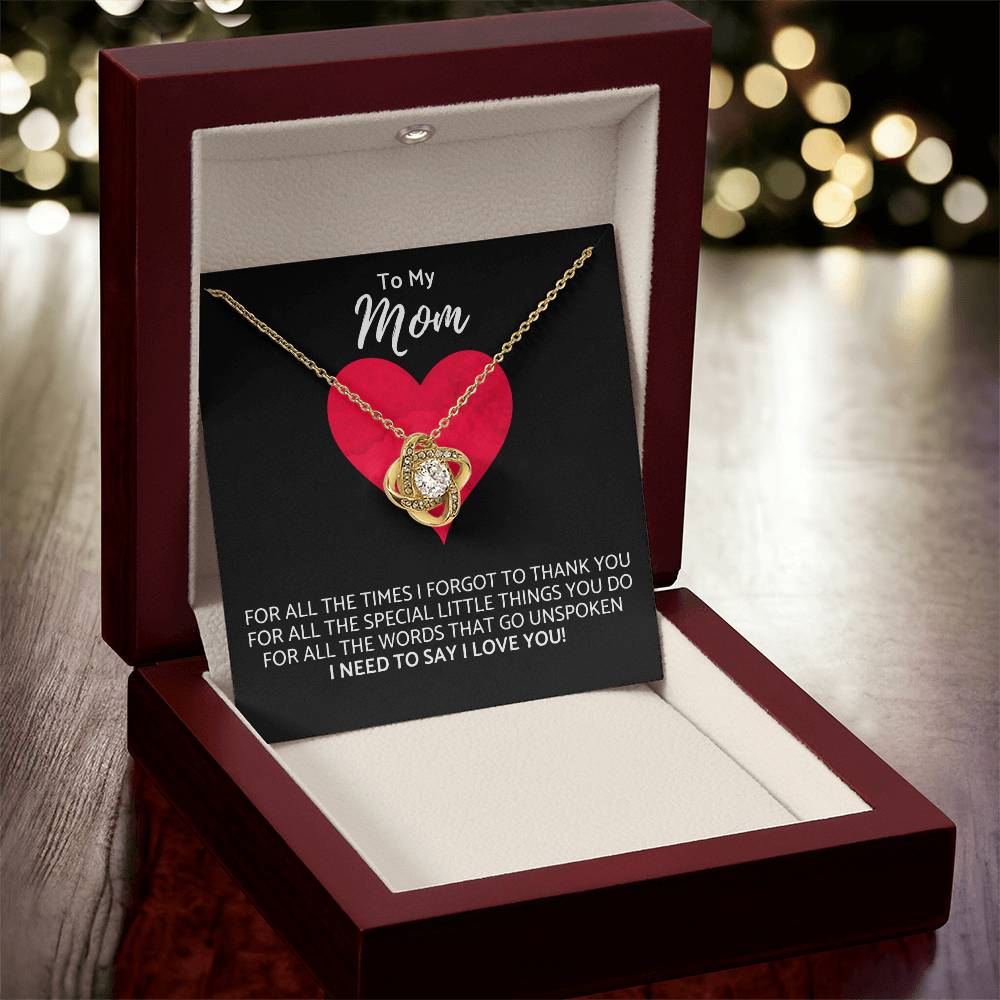 Premium Mother's Day Necklace Customize Gift For Your Loving Mom! ❤️ 1 Love Knot Necklace