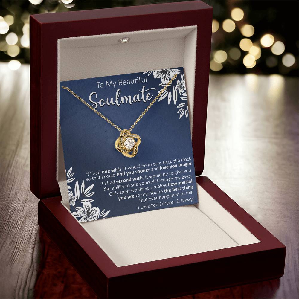 Gift For Your Soulmate - Love U Longer - Love Knot Love Knot Necklace