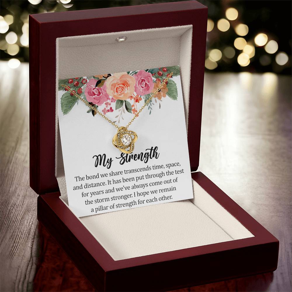 Long Distance Relationship Gift Gift For Girlfriend 1 Year Anniversary Gift For Girlfriend Necklace Jewelry With Message Card  Love Knot Necklace