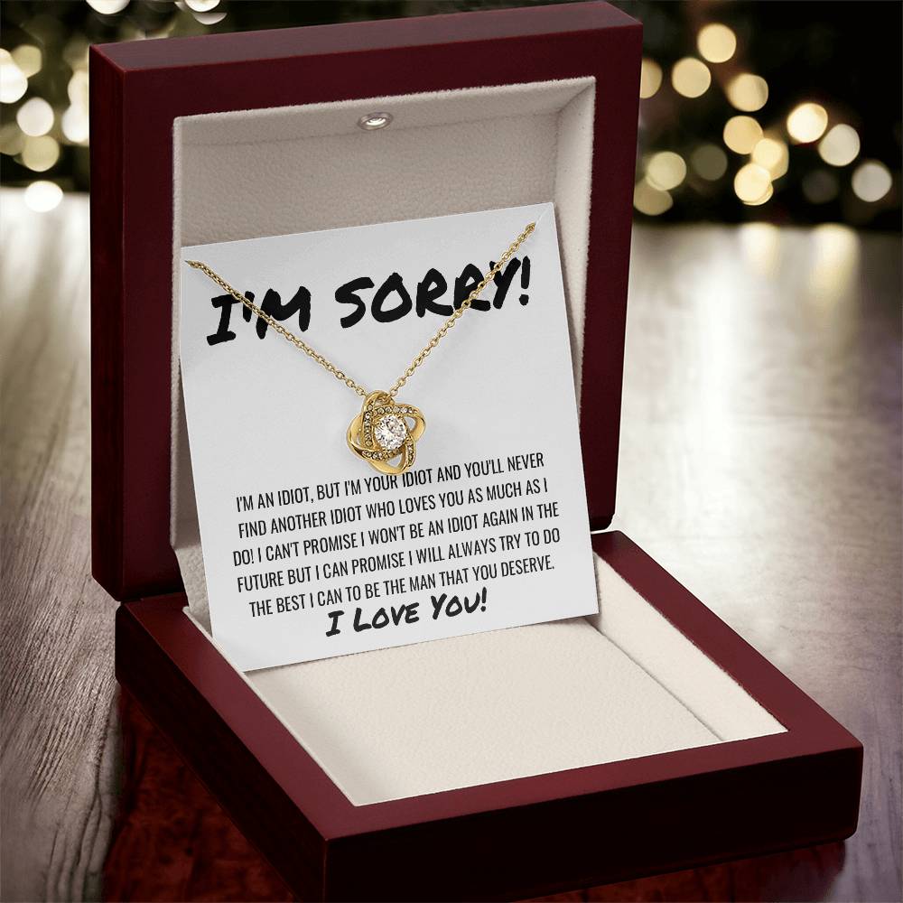 Sorry Apology Necklace 7 Love Knot Necklace