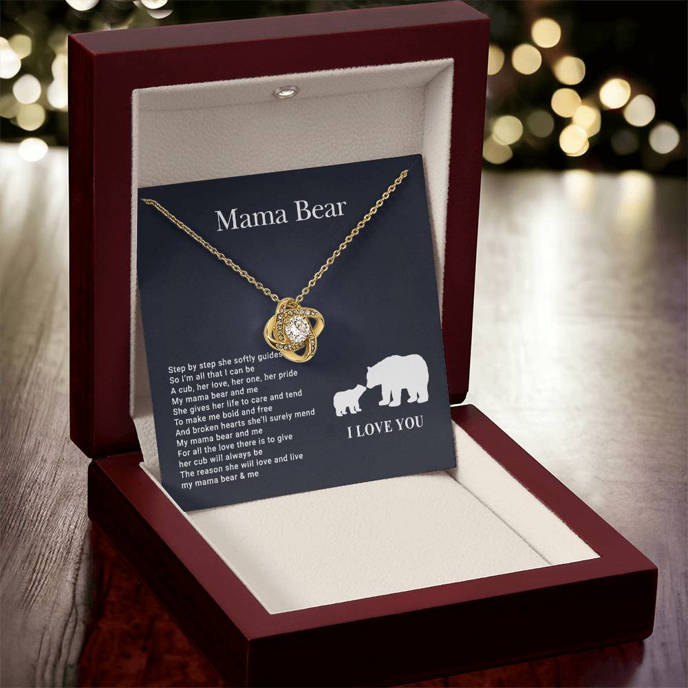 Mama Bear Love Knot Necklace