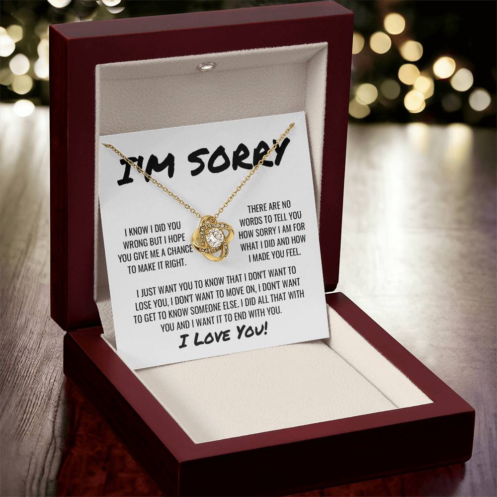 Sorry Apology 1 - Love Knot Necklace