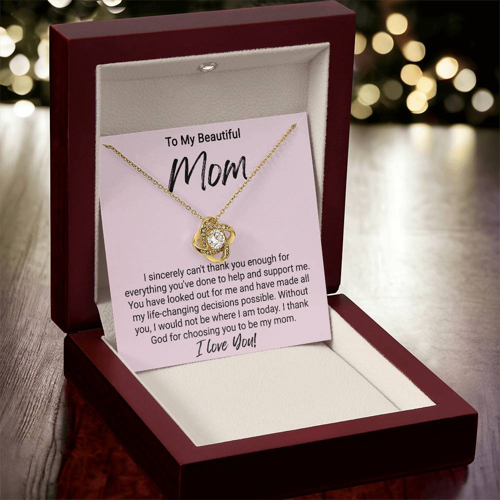Gift For Mom - Love Knot Necklace 7 Love Knot Necklace