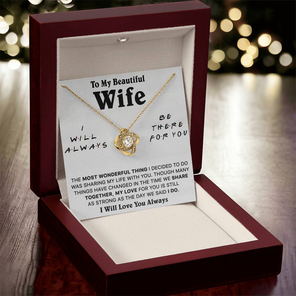 Gift For Wife Lux Be There I Do Love Knot Necklace Love Knot Necklace