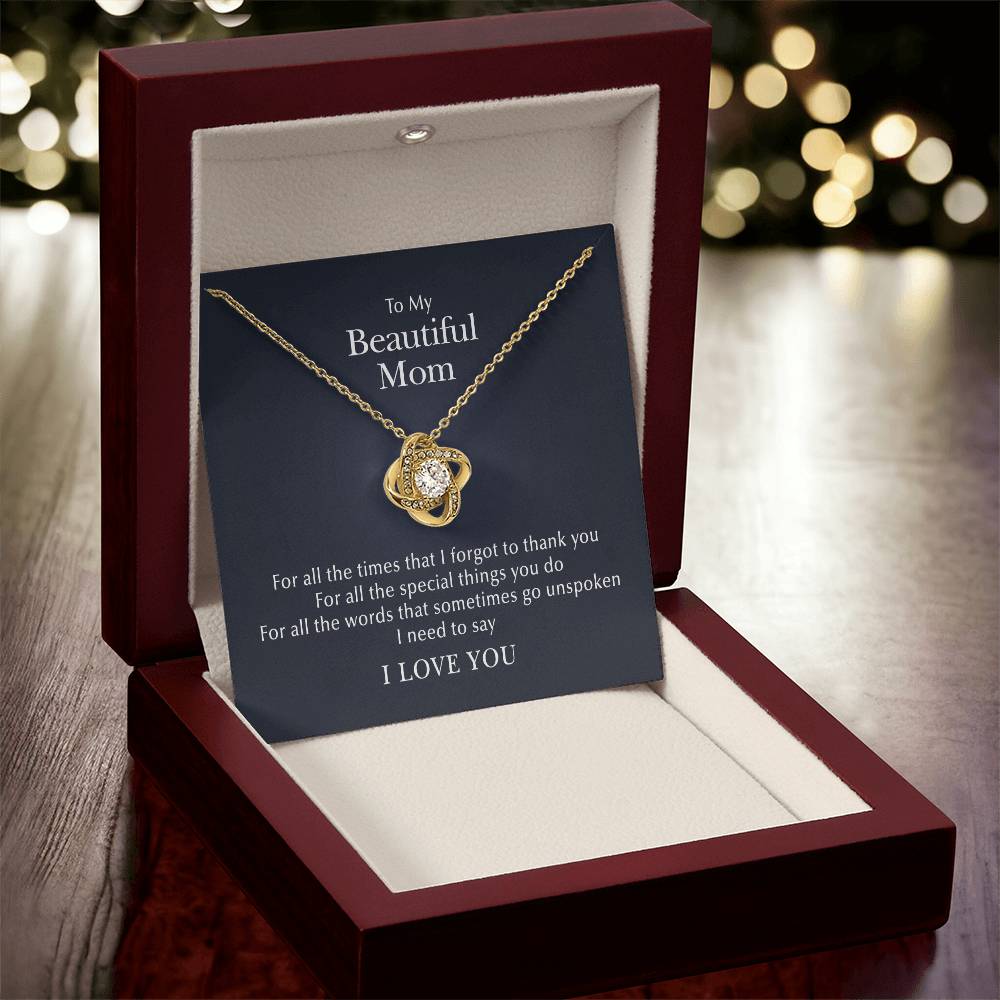 My Beautiful Mom Love Knot Necklace