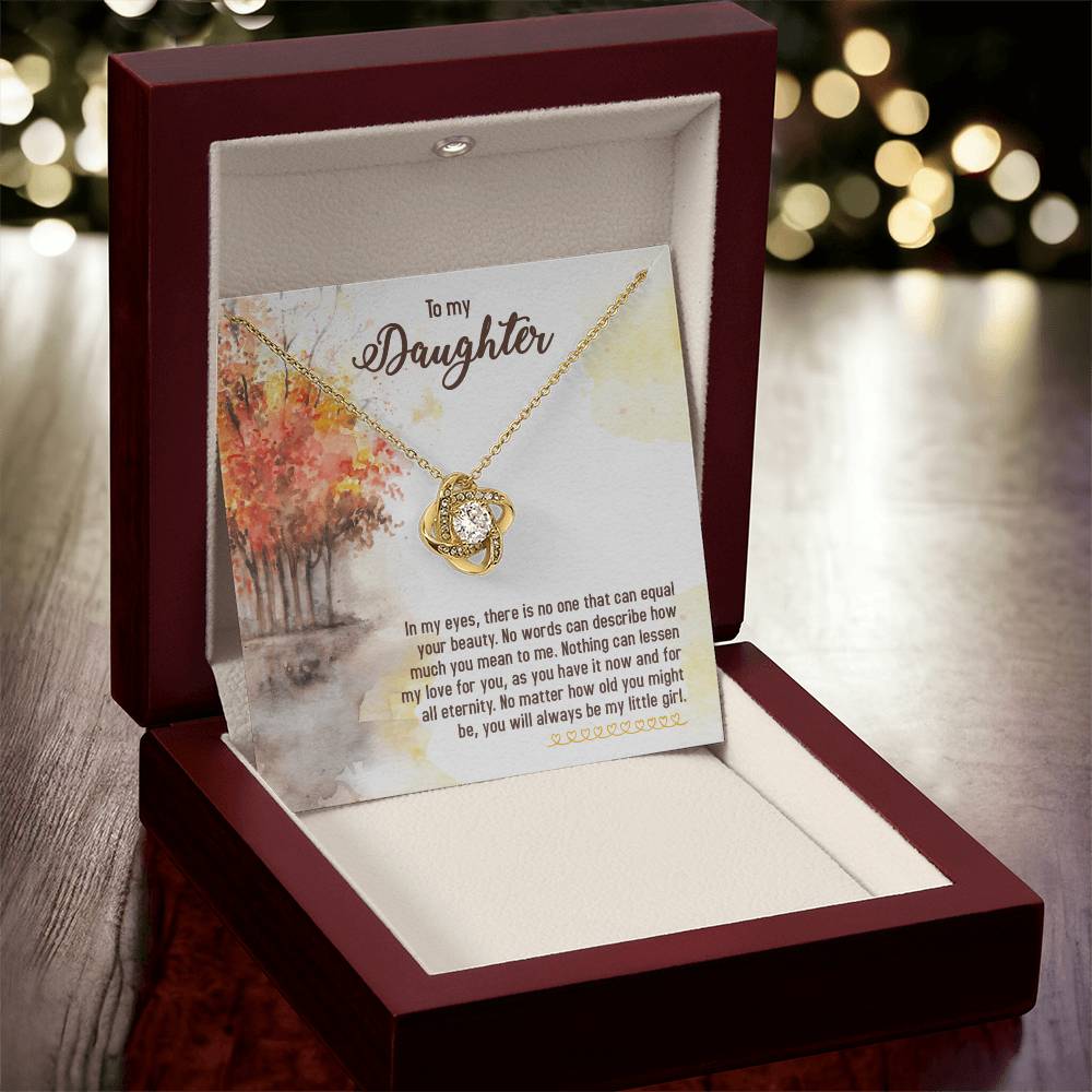 Love You Daughter Love Knot Necklace