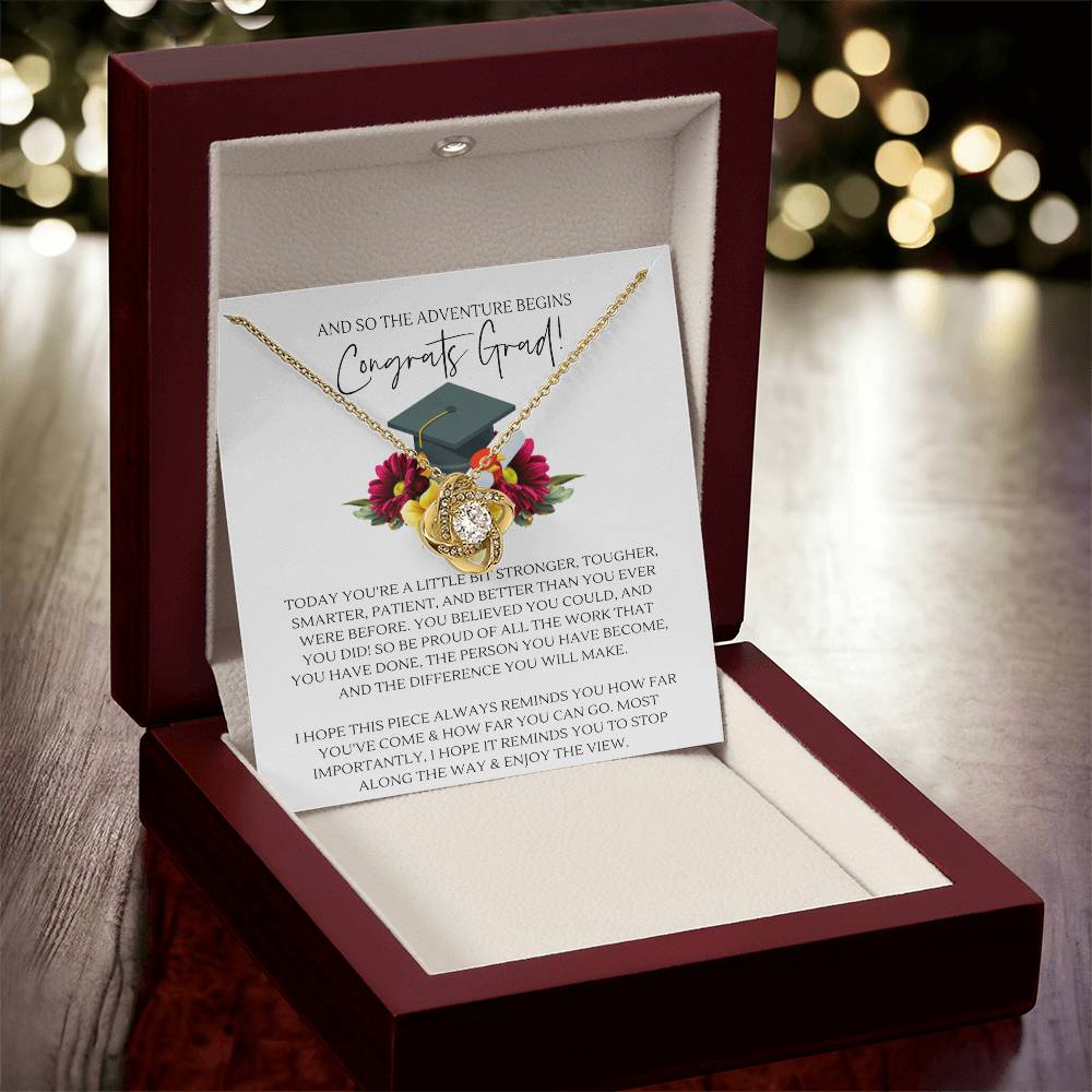 Graduation Gift For Her Graduate Necklace Class Of 2022 Hight School College Graduatio Love Knot Necklace