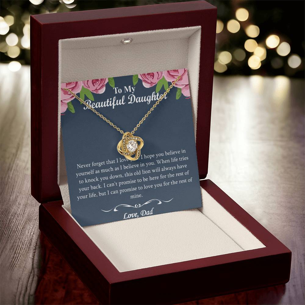 The Best Gift For Your Daughter -  - Dad To Daughter Necklace Jewelry Gift Love Dad To Dau Love Knot Necklace