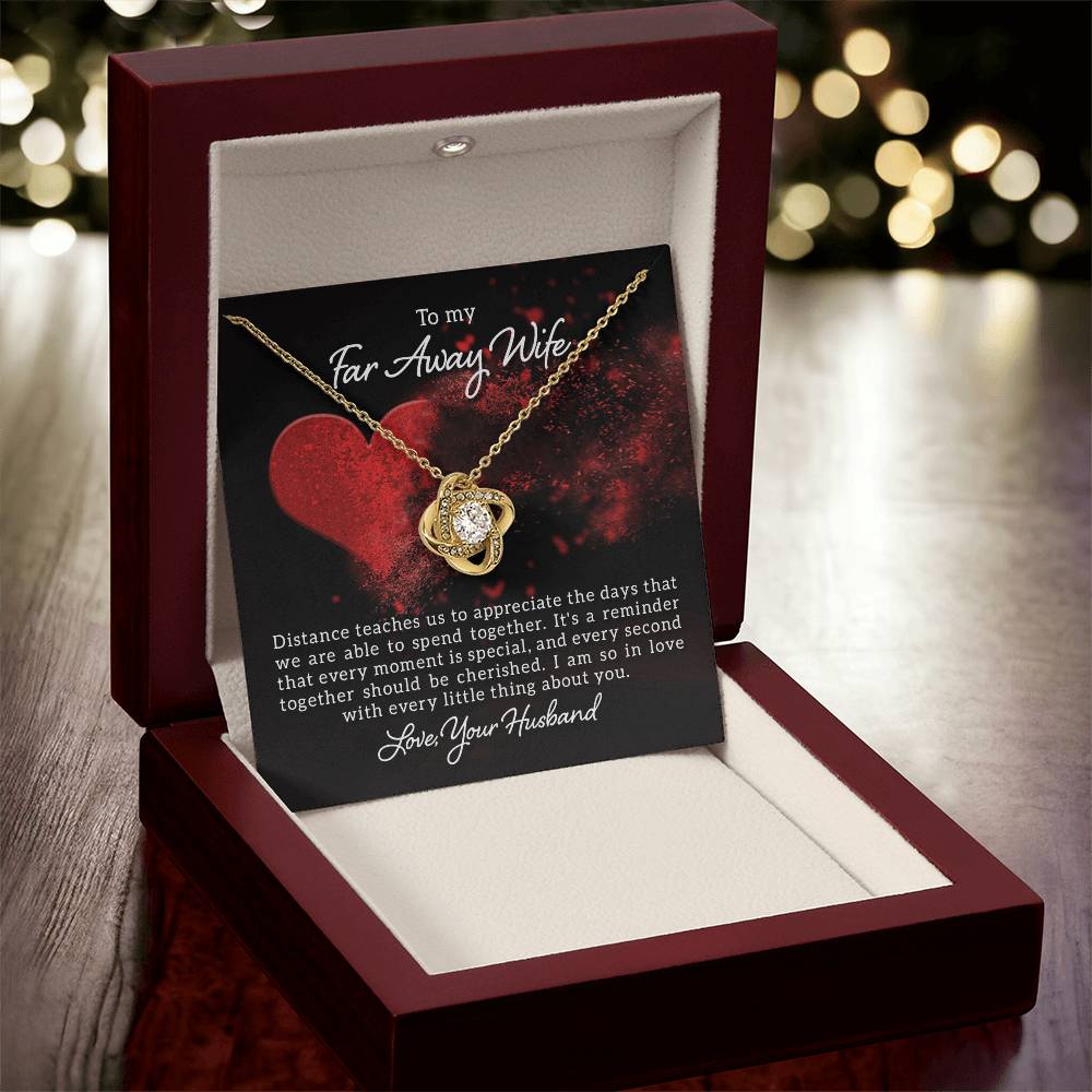To My Wife Necklace - Anniversary Gift For Wife Birthday Gift For Wife Gift For Wife Necklace For Wife Gift For Wife Birthday Love Knot Necklace
