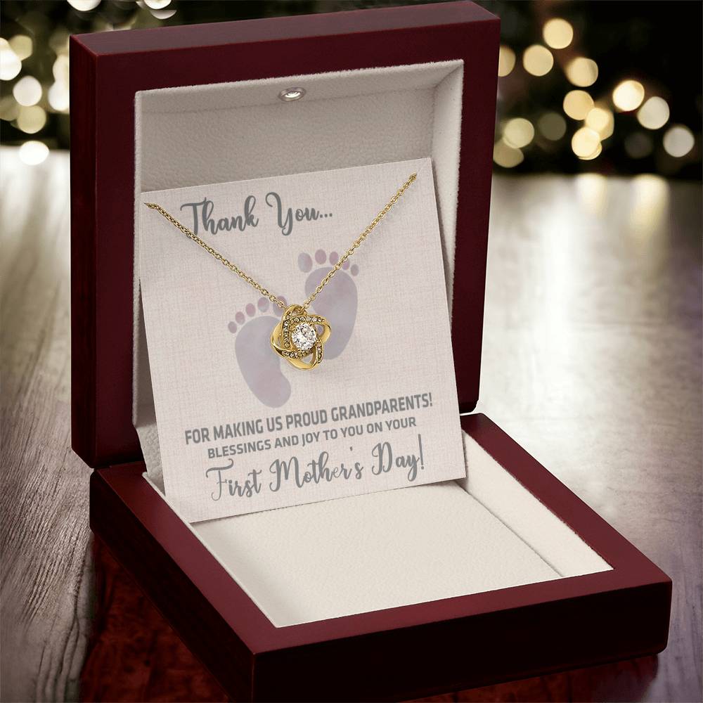 First Mothers Day Necklace Love Knot Necklace