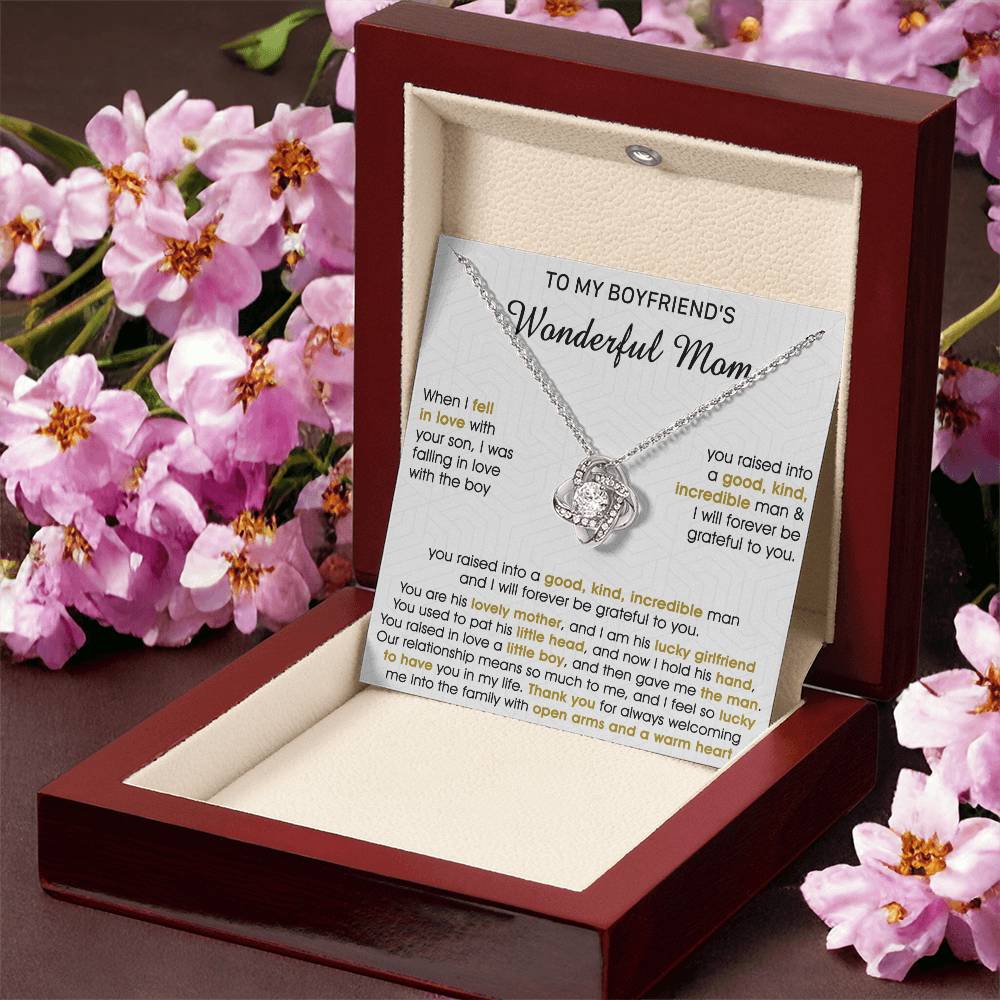 Gift For Boyfriend's Mom - Lovely Mother - Love Knot Love Knot Necklace