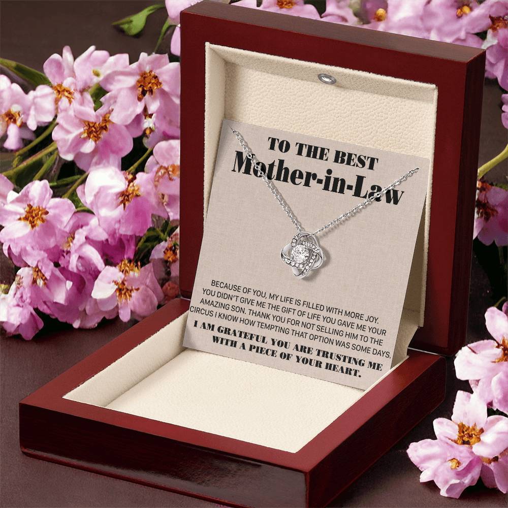 Gift For Mother-In-Law More Joy 2 Love Knot Necklace Love Knot Necklace