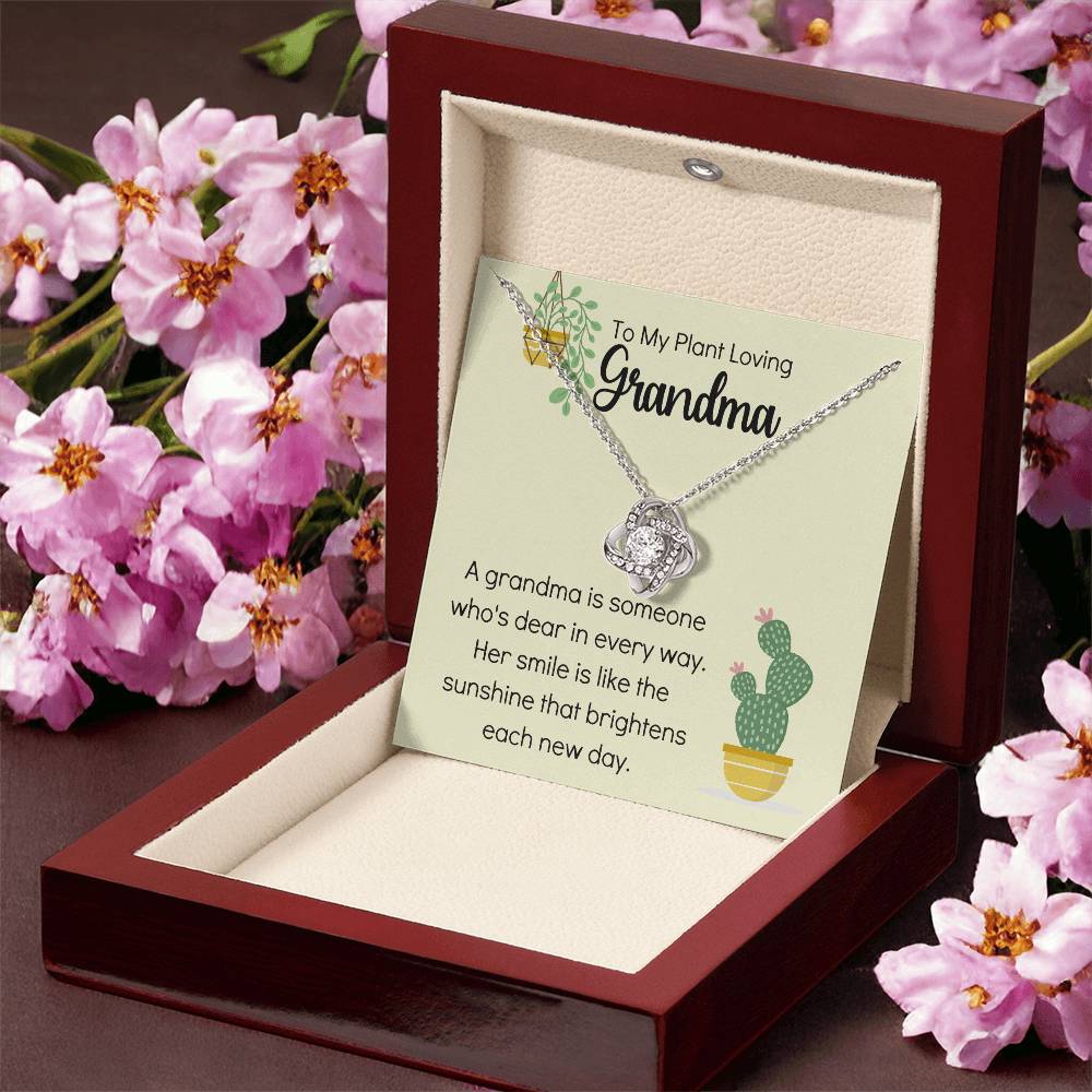 Plant Loving Gifts For Mothers Day Presents For Grandma Birthday Plant Lover Gift From Granddaughter Necklace Gift From Grandkids 1 Love Knot Necklace