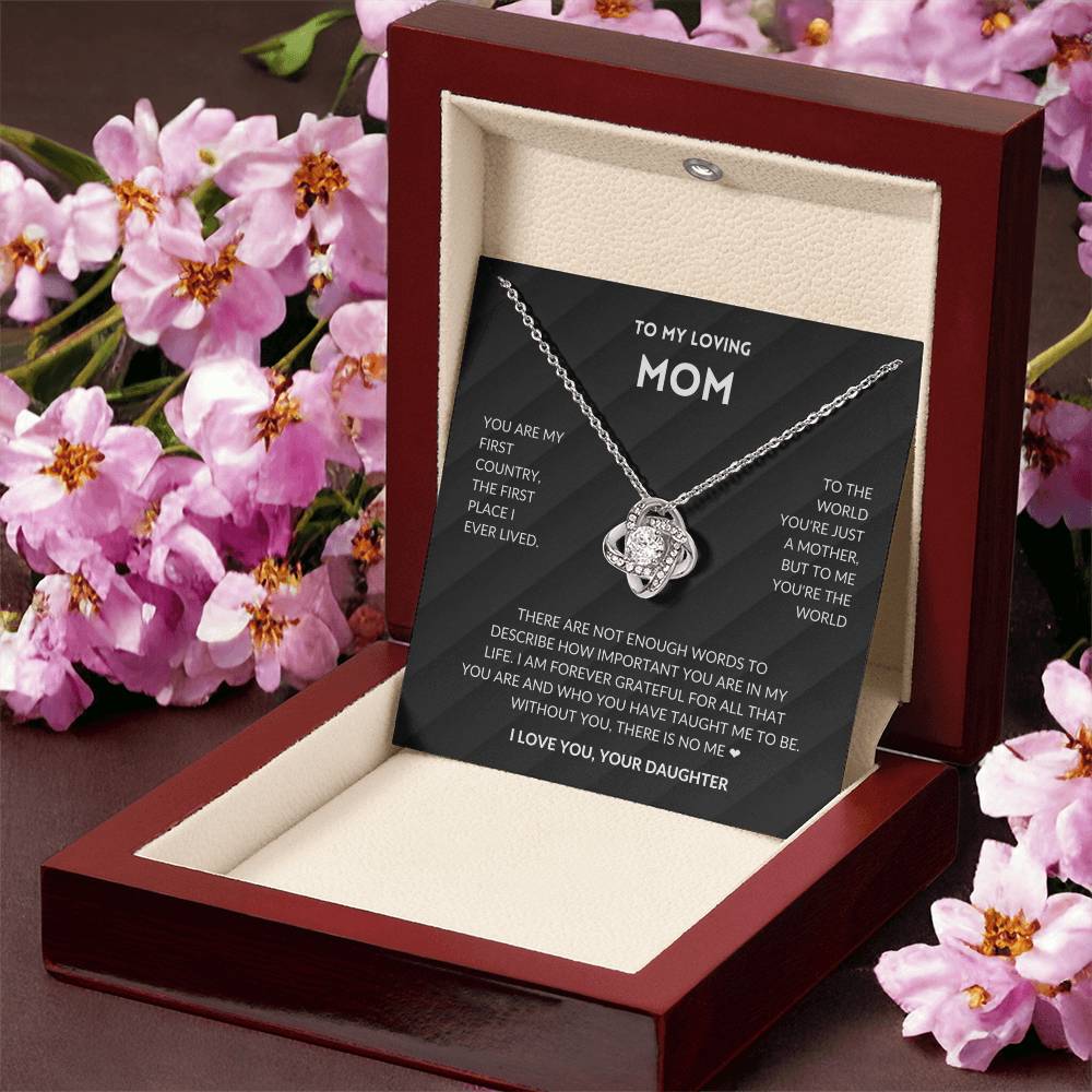 Without You There's No Me - Mother's Day Ne Love Knot Necklace