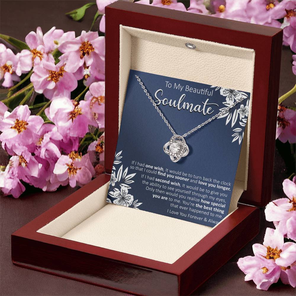 Gift For Your Soulmate - Love U Longer - Love Knot Love Knot Necklace