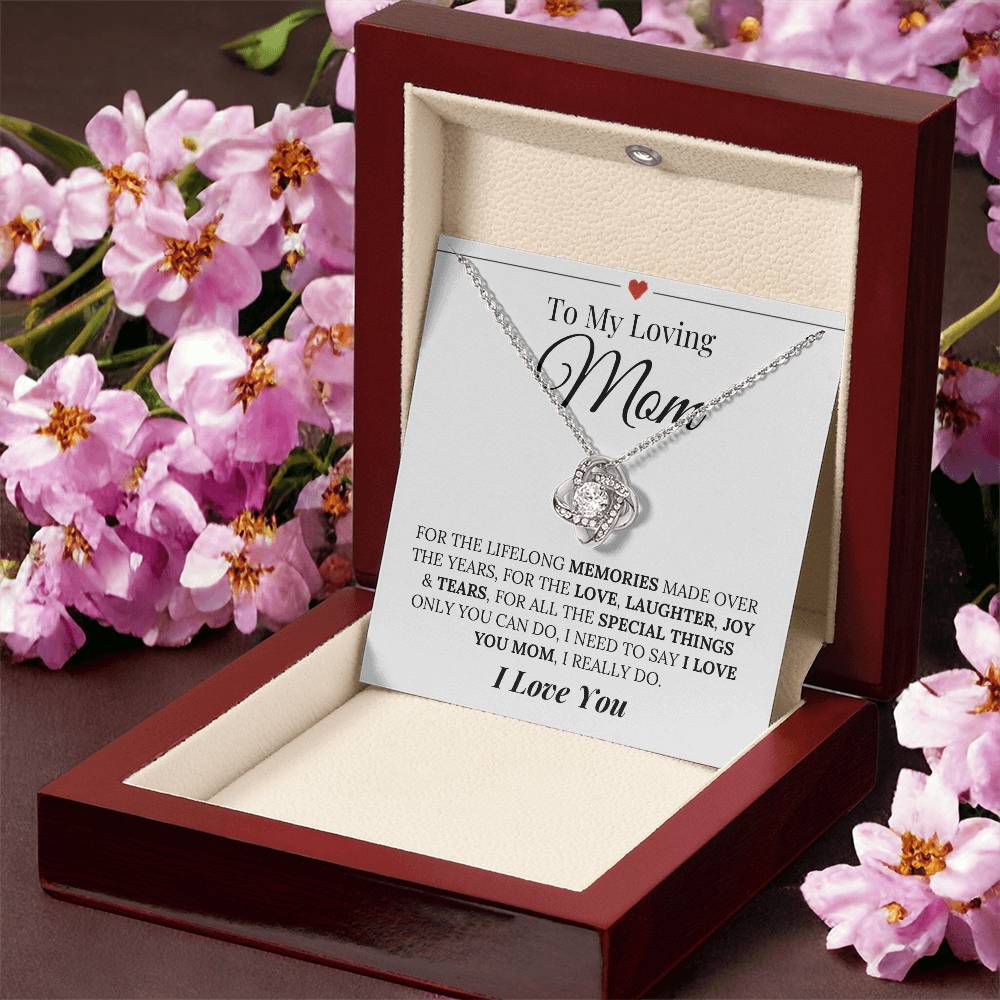 Heartfelt Mother's Day Gift For Mom Love Knot Necklace 11