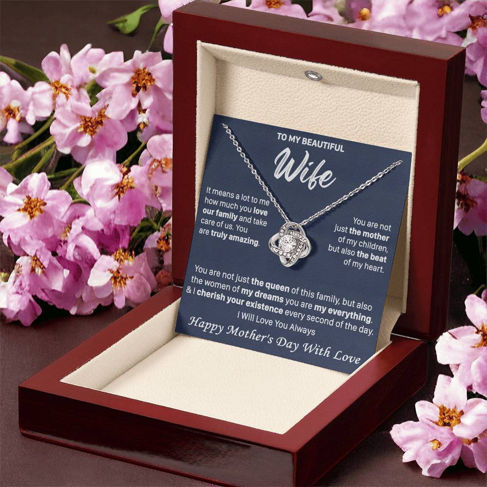 Gift For Wife Amazing The Mother Happy Love Knot Necklace Love Knot Necklace