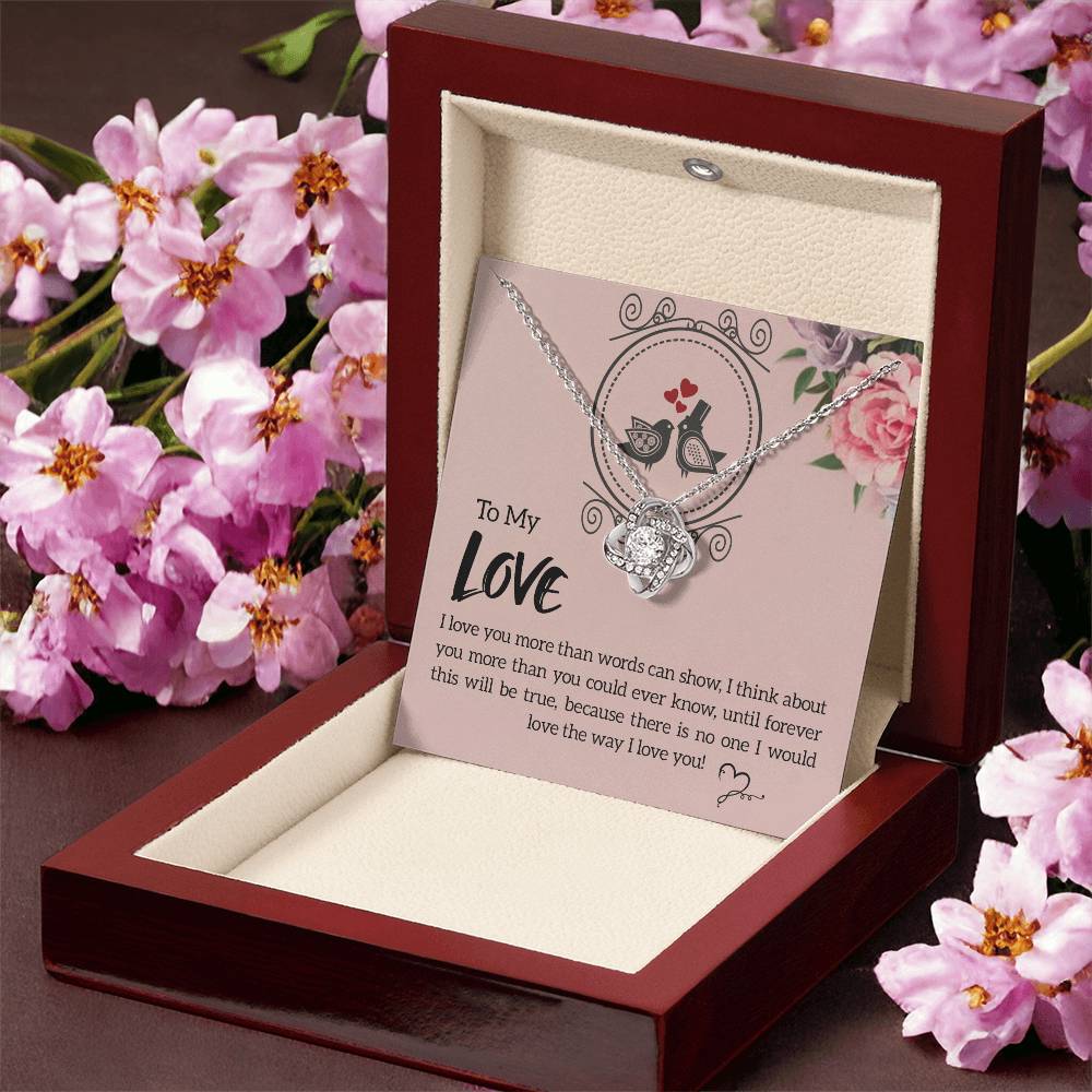 To My Girlfriend Necklace For Girlfriend Girlfriend Jewelry Girlfriend Gift Anniversary Gift For Girlfriend Love Knot Necklace
