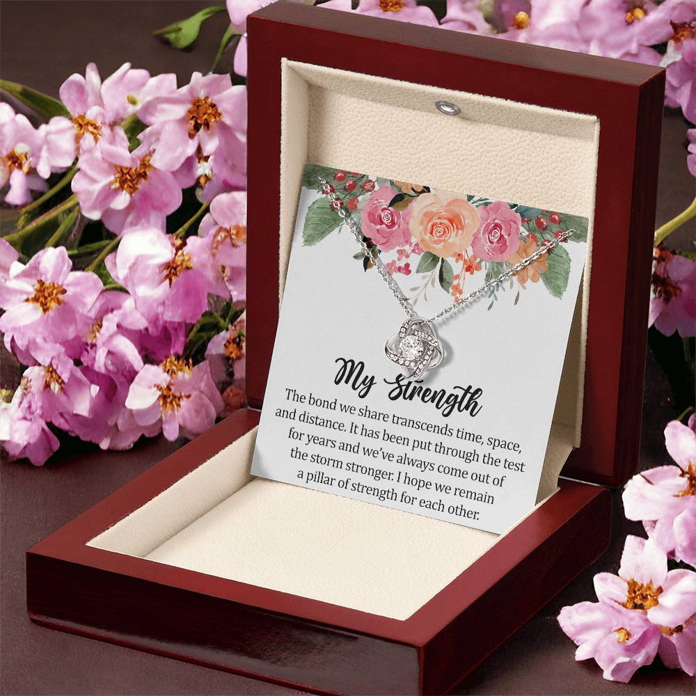 Long Distance Relationship Gift Gift For Girlfriend 1 Year Anniversary Gift For Girlfriend Necklace Jewelry With Message Card  Love Knot Necklace