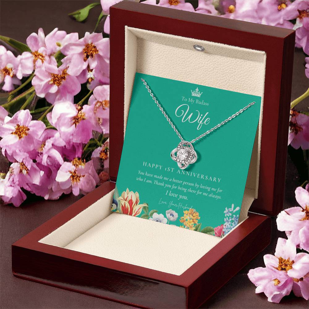 1 Year Anniversary Gift For Wife 1 Year Anniversary Gifts 1 Year Wedding Anniversary Gift Ideas 1St Wedding Anniversary Gift F(7) Love Knot Necklace