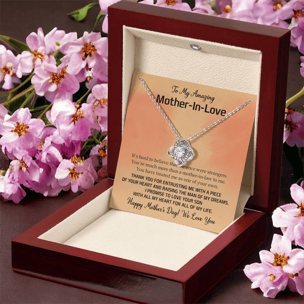 To My Mother-In-Law Love Knot Necklace Love Knot Necklace