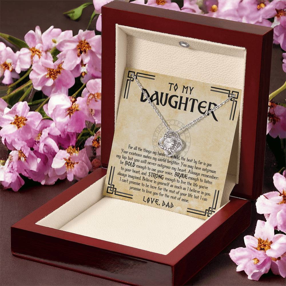 To My Daughter Necklace Viking Jewelry Gift For Daughter From Dad Viking Daughter Gift Daughter Birthday Graduation Gift Love Knot Necklace