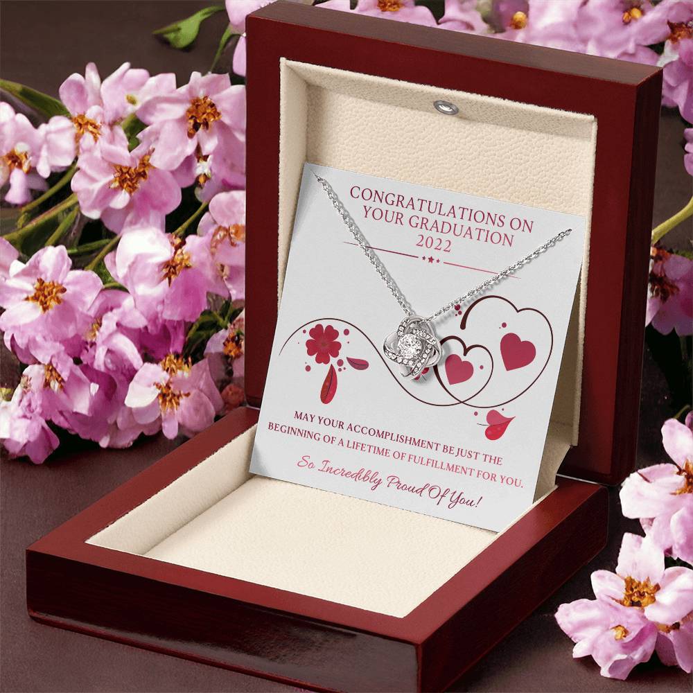 Class Of 2022 Gift Necklace For Daughter Graduation Necklace For Granddaughter Graduation Gifts F Love Knot Necklace