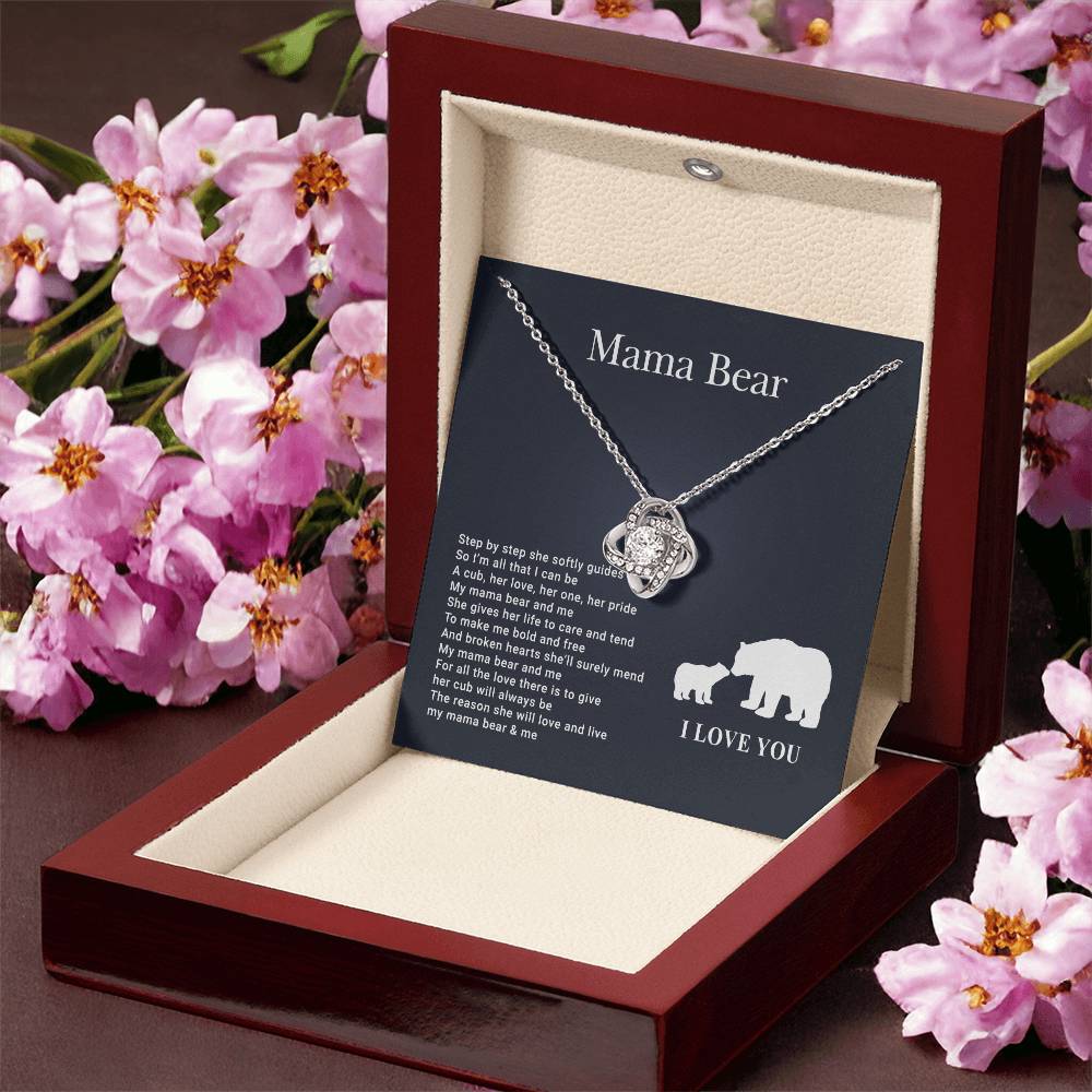 Mama Bear Love Knot Necklace