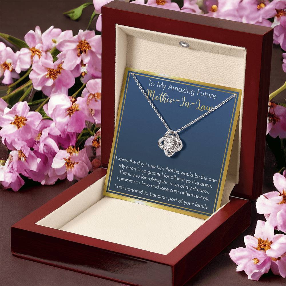 Gift For Future Mother-In-Law - Part Of Your Family - Love Knot Love Knot Necklace