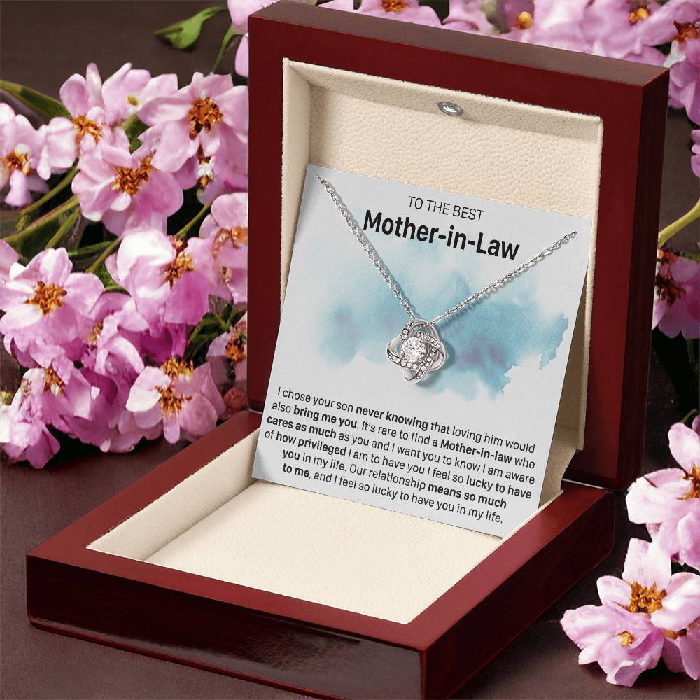 Gift For Mother-In-Law Never Knowing Rare To Find Love Knot Necklace Love Knot Necklace
