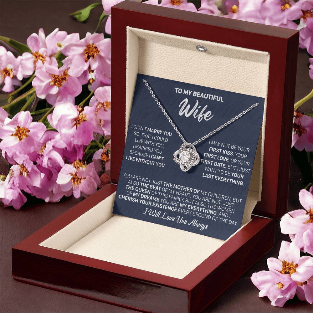 Gift For Wife - Marry The Mother Love Knot Necklace Love Knot Necklace