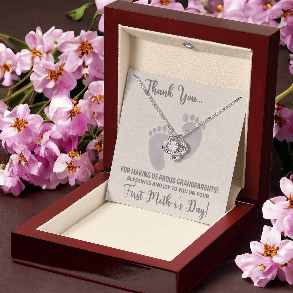 First Mothers Day Necklace Love Knot Necklace