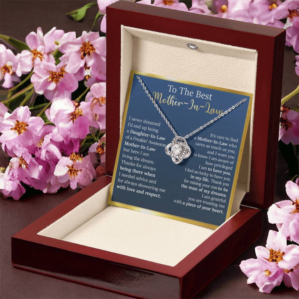 Gift For Mother-In-Law - Live The Dream - Love Knot Love Knot Necklace