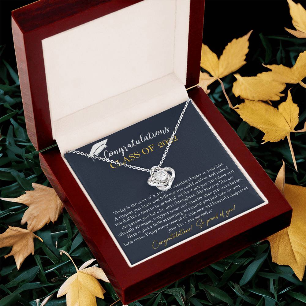 Class Of 2022 Graduation Gift Necklace Graduation Gift F Love Knot Necklace