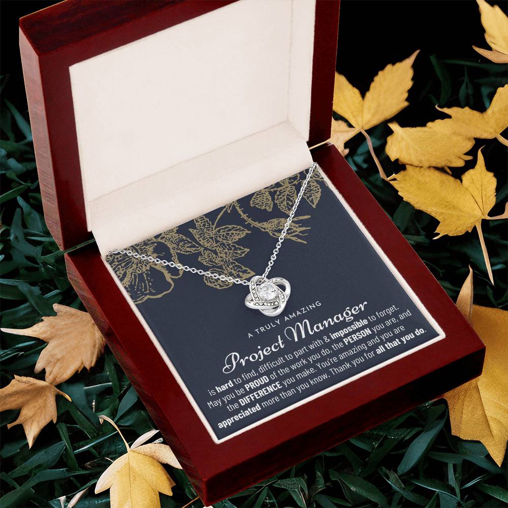 Gift For Project Manager Project Manager Gift Project Manager Appreciation Gift Love Knot Necklace