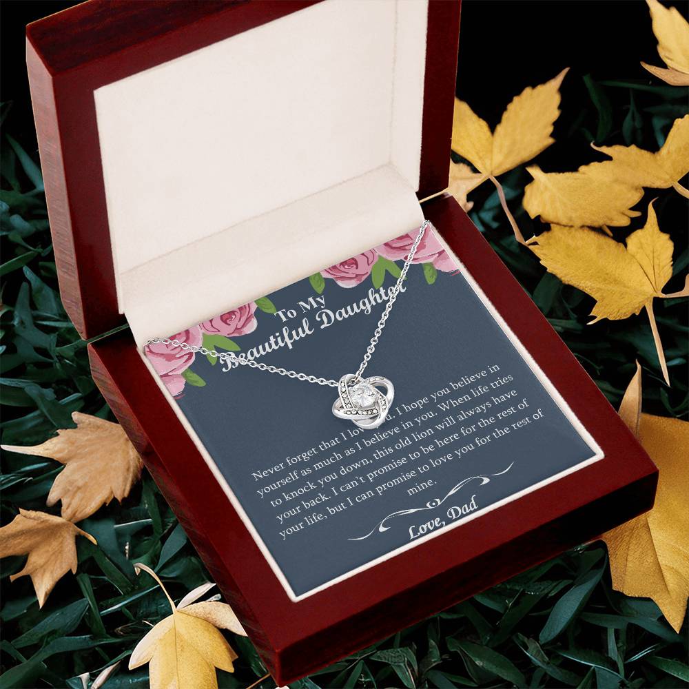 The Best Gift For Your Daughter -  - Dad To Daughter Necklace Jewelry Gift Love Dad To Dau Love Knot Necklace