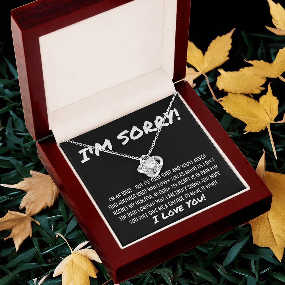 Sorry Apology Necklace 10 Love Knot Necklace