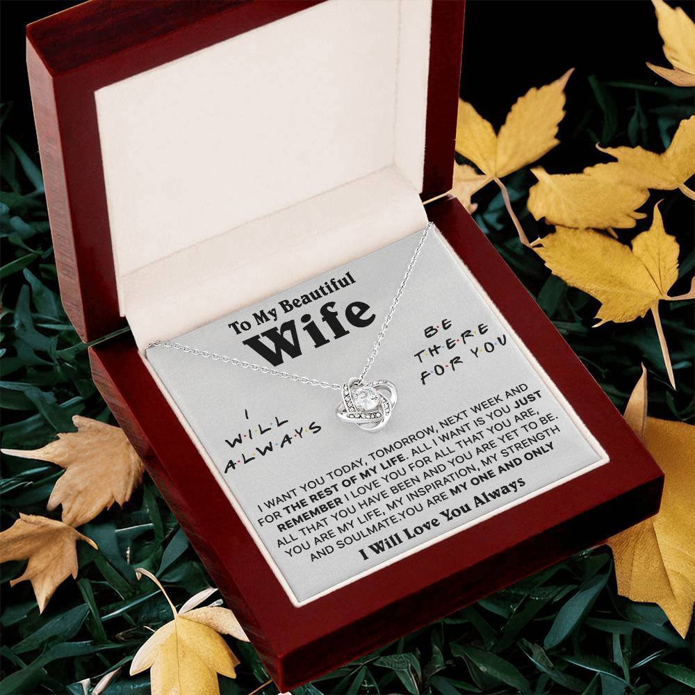 Gift For Wife Lux Be There The Rest Love Knot Necklace Love Knot Necklace