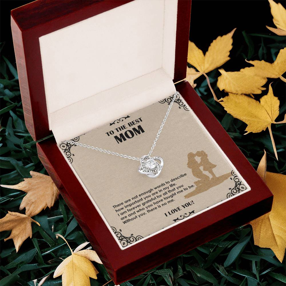 Mom Necklace Best Mom – To My Mom Best Necklace – Love Knots – Necklace With Gift Box Love Knot Necklace