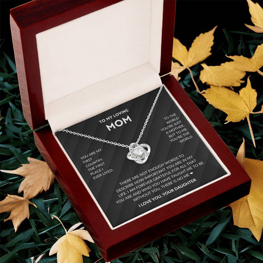Without You There's No Me - Mother's Day Ne Love Knot Necklace