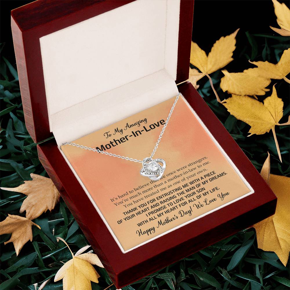 To My Mother-In-Law Love Knot Necklace Love Knot Necklace