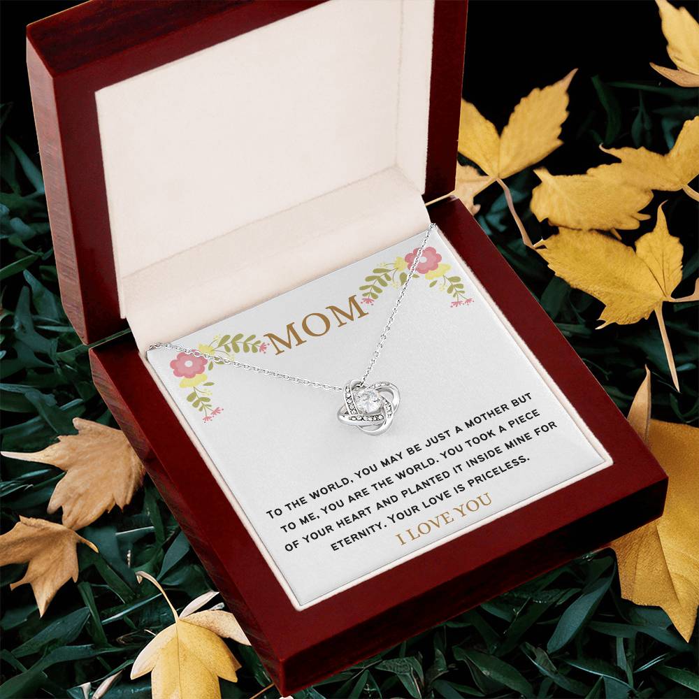 Eternity Mom Love Necklace Love Knot Necklace