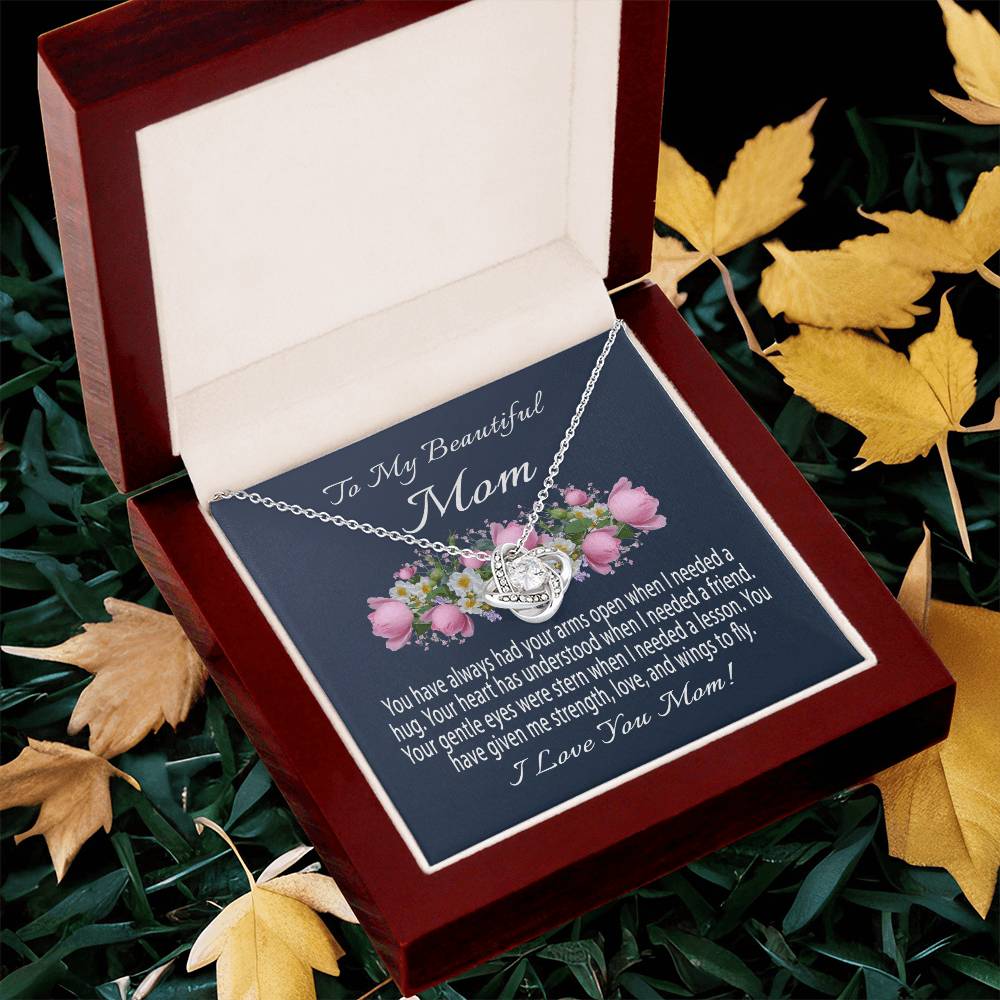 Mothers Day Gift From Daughter Mother's Day Necklace To My Beautiful Mom Necklace Mom Gift From Son Mom Necklace 5 Love Knot Necklace
