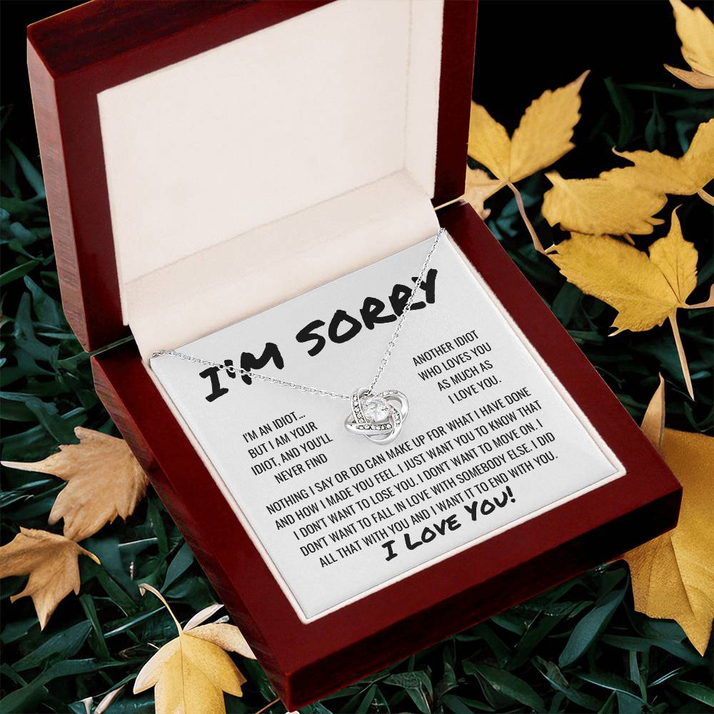 Sorry Apology Love Knot Necklace